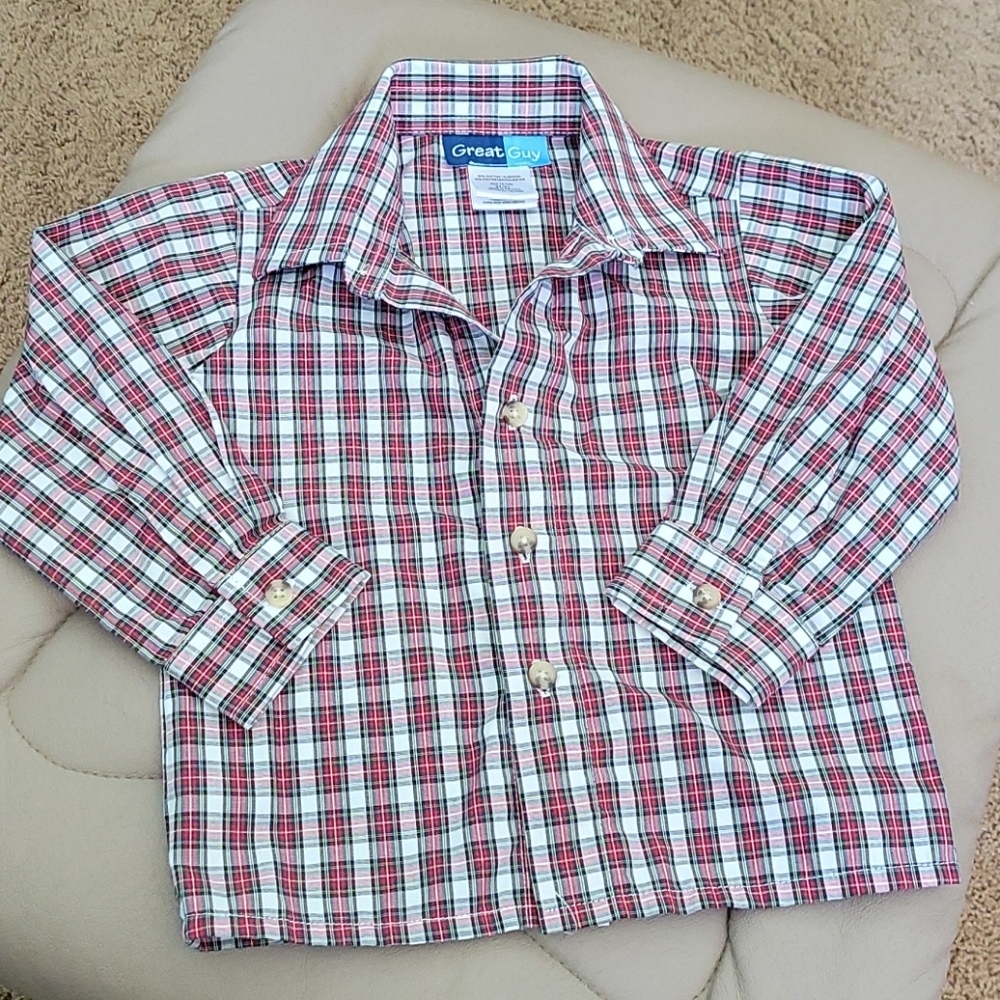Red plaid dress shirt